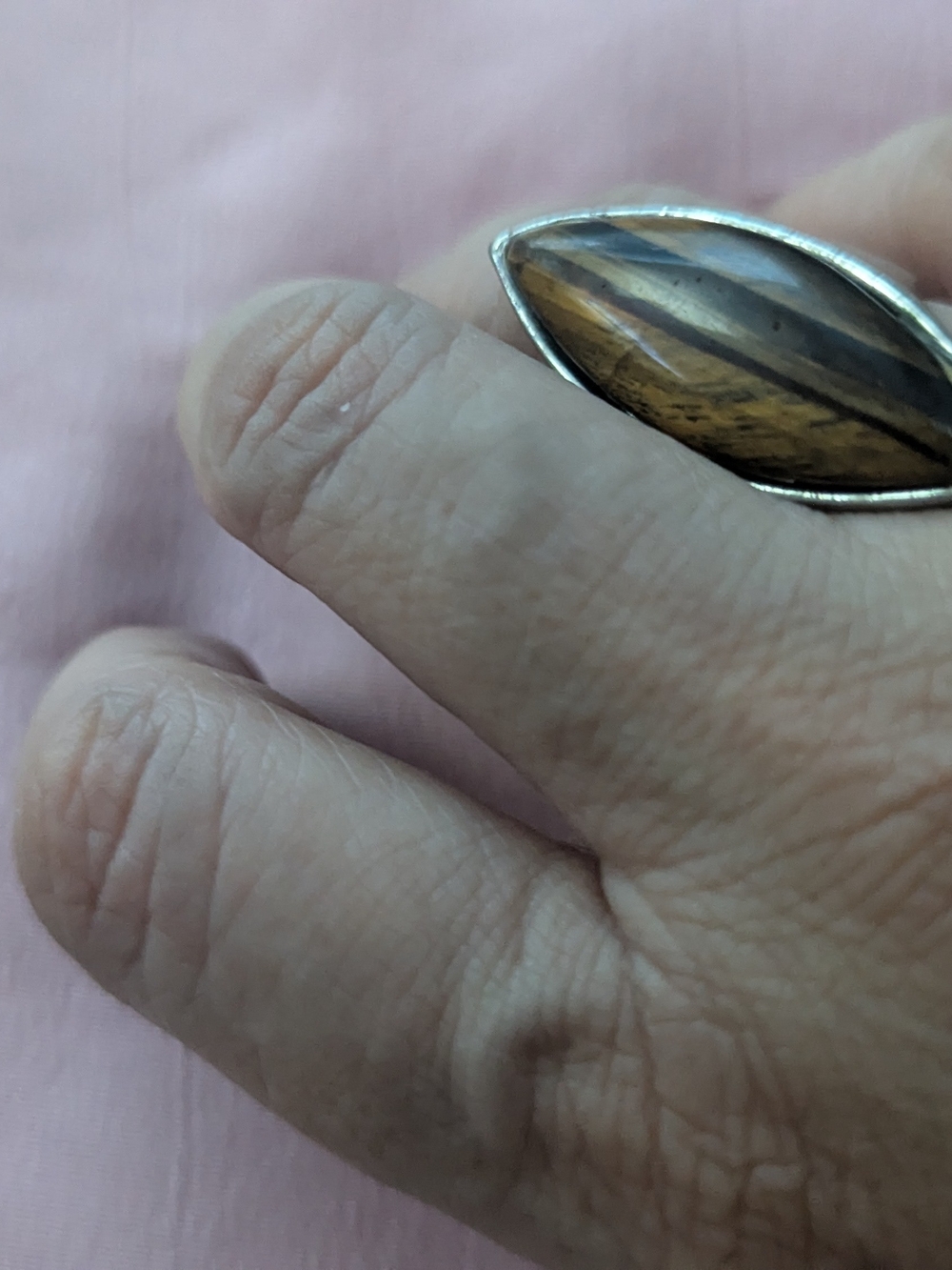 Brown Tiger Eye Marquise Ring - Unbranded women’s Accessory